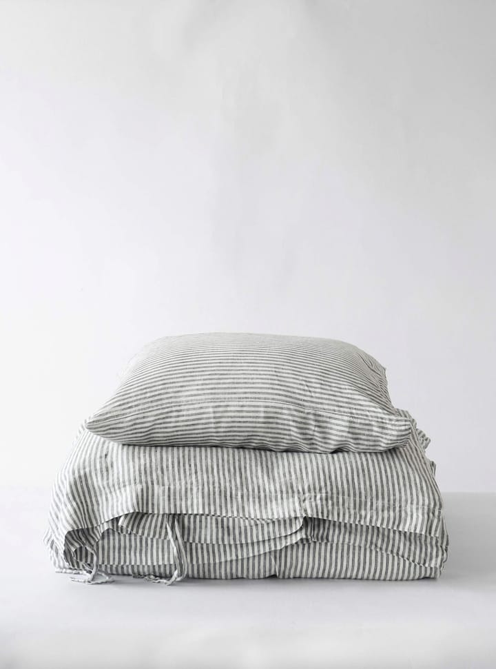 Pussilakana pellava 150 x 200 cm, Grey/white Tell Me More