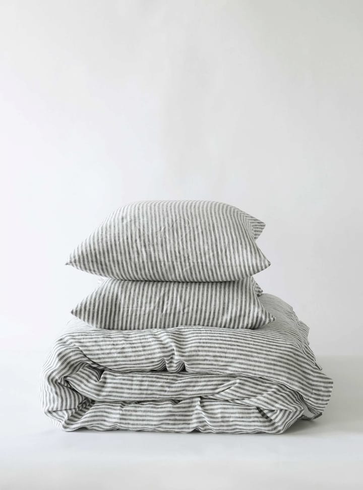 Pussilakana pellava 220 x 240 cm, Grey/white Tell Me More