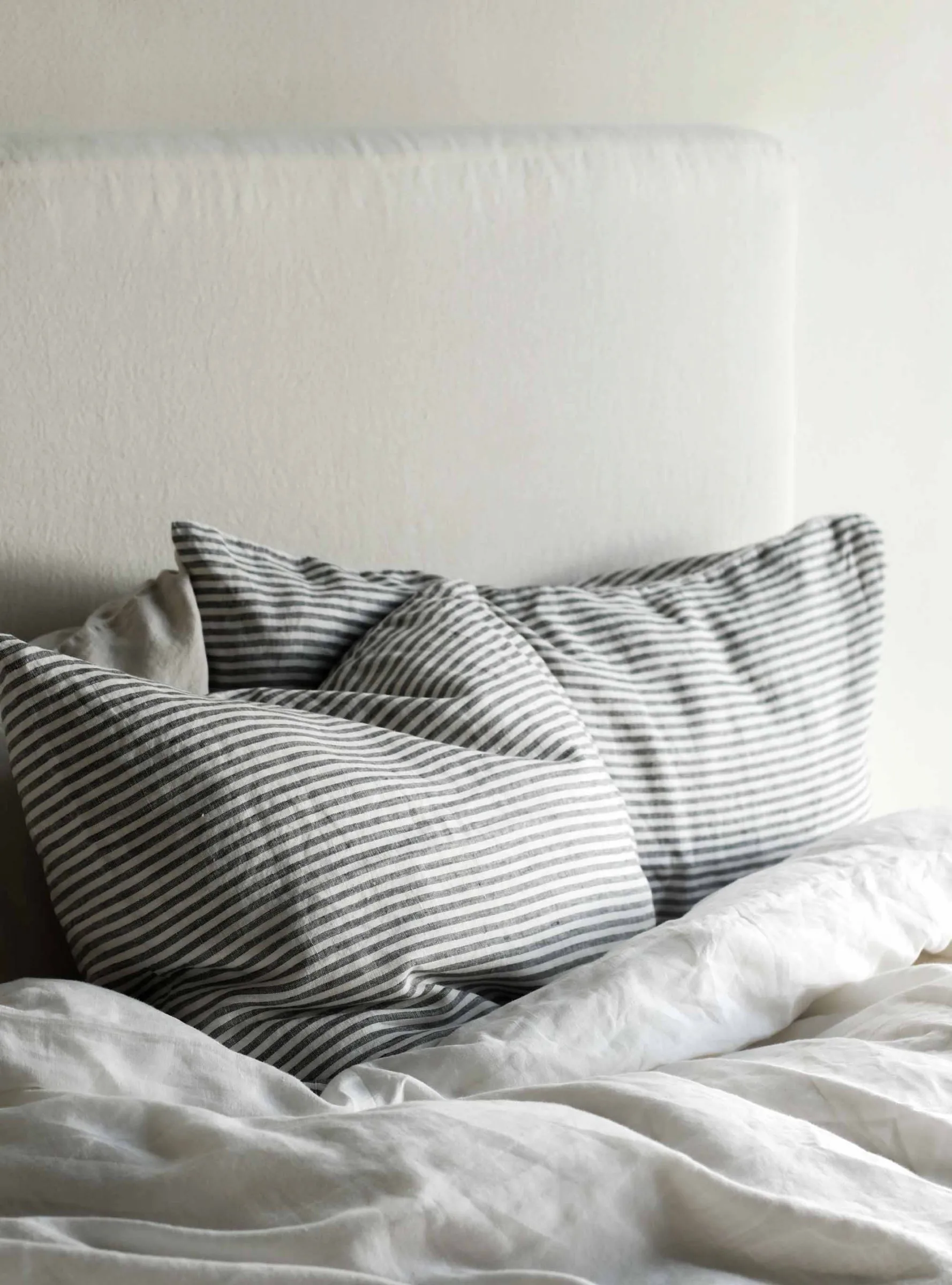 Stonewashed linen tyynyliina 50 x 70 cm 2-pakkaus, Grey-white Tell Me More