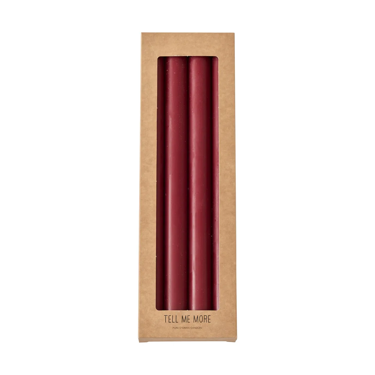 Tell Me More Tell Me More dinner steariinilyhdyt 28 cm 4-pack Tummanpunainen