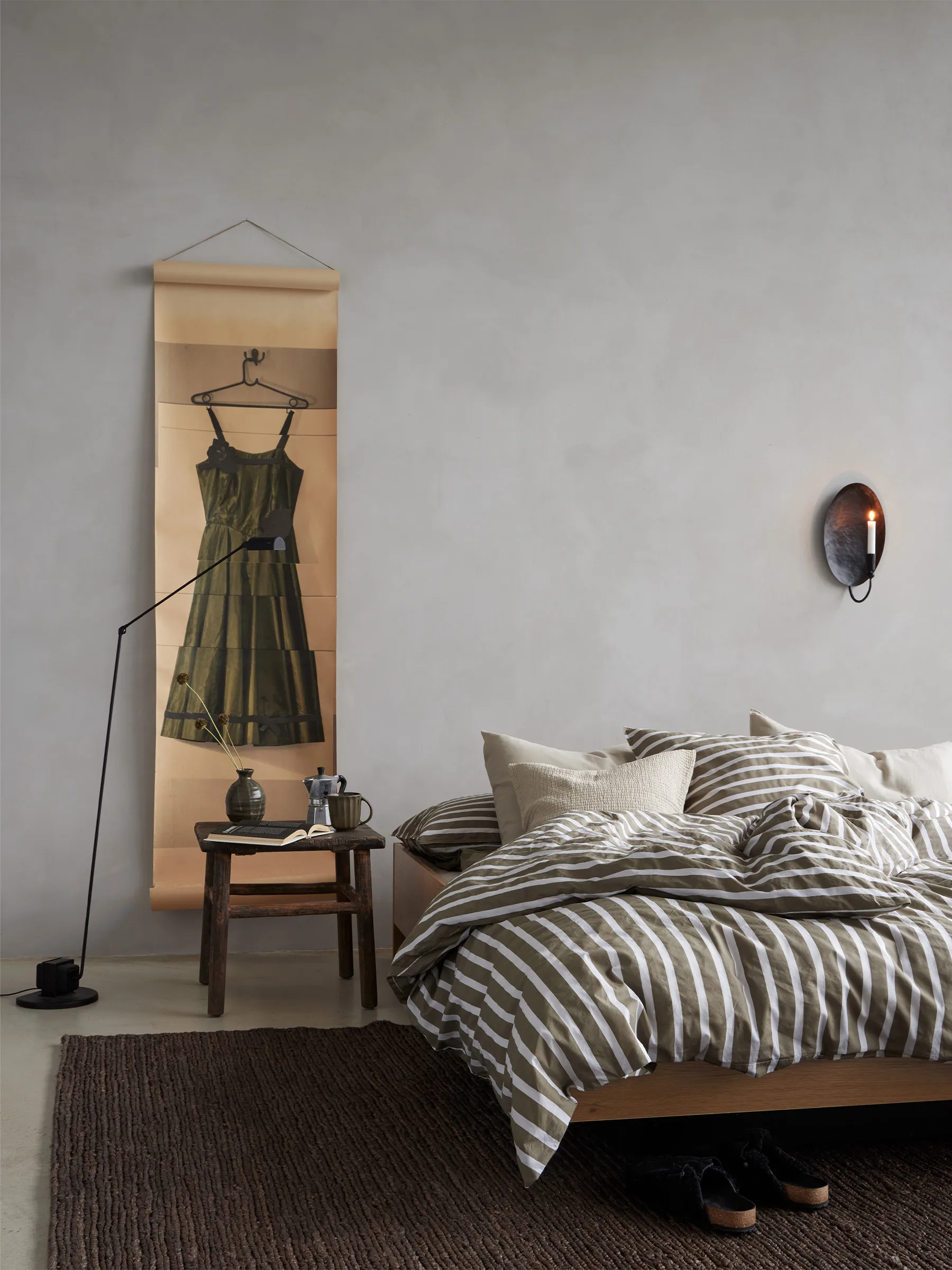 Tell Me More raidallinen pussilakana puuvilla
, Oliivi, 240x220 cm Tell Me More