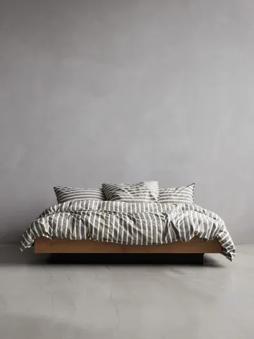 Tell Me More raidallinen tyynyliina puuvilla - Oliivi, 50x90 cm - Tell Me More