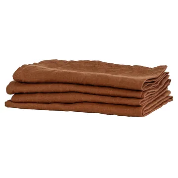 Washed linen servetti - Amber (ruskea) - Tell Me More