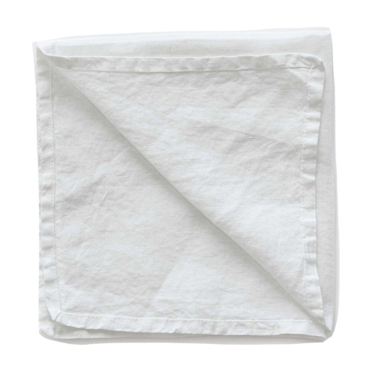 Tell Me More Washed linen servetti Bleached white