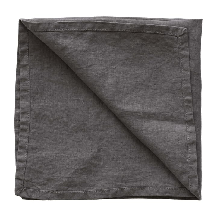 Washed linen servetti, tummanharmaa Tell Me More
