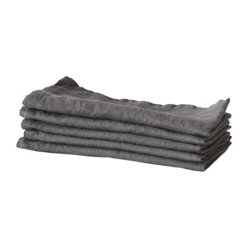 Washed linen servetti - tummanharmaa - Tell Me More