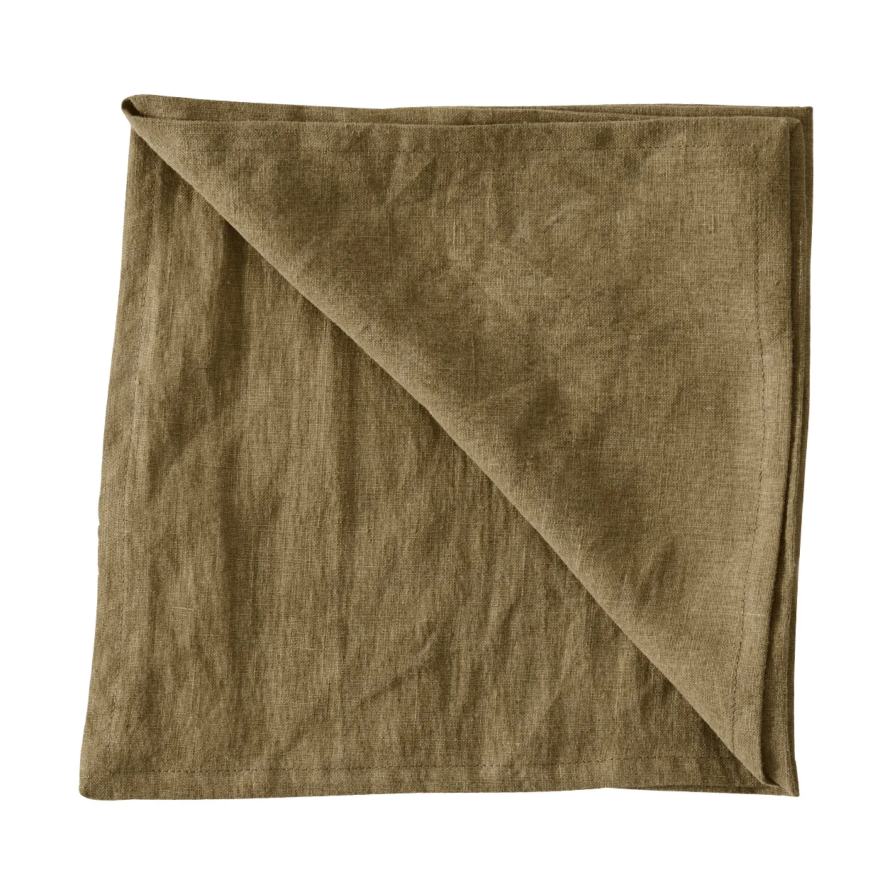 Washed linen servetti, Tummanoliivinvihreä Tell Me More