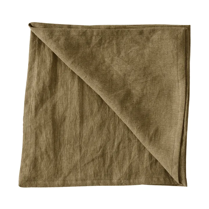 Washed linen servetti - Tummanoliivinvihreä - Tell Me More