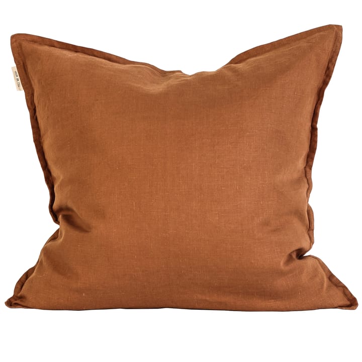 Washed linen tyynynpäällinen 50 x 50 cm - Amber (ruskea) - Tell Me More