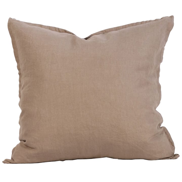 Washed linen tyynynpäällinen 50 x 50 cm - Chestnut (beige) - Tell Me More