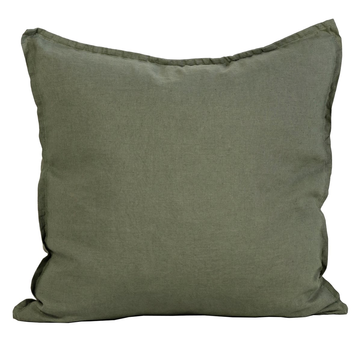 Tell Me More Washed linen tyynynpäällinen 50 x 50 cm Khaki (vihreä)