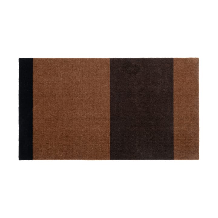 Stripes by tica, vaakasuuntainen, käytävämatto - Cognac-dark brown-black, 67x120 cm - tica copenhagen