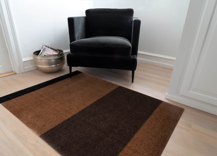 Stripes by tica, vaakasuuntainen, käytävämatto, Cognac-dark brown-black, 90x130 cm tica copenhagen