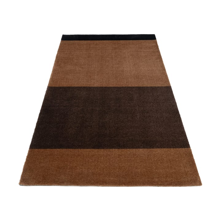 Stripes by tica, vaakasuuntainen, käytävämatto - Cognac-dark brown-black, 90x200 cm - Tica copenhagen