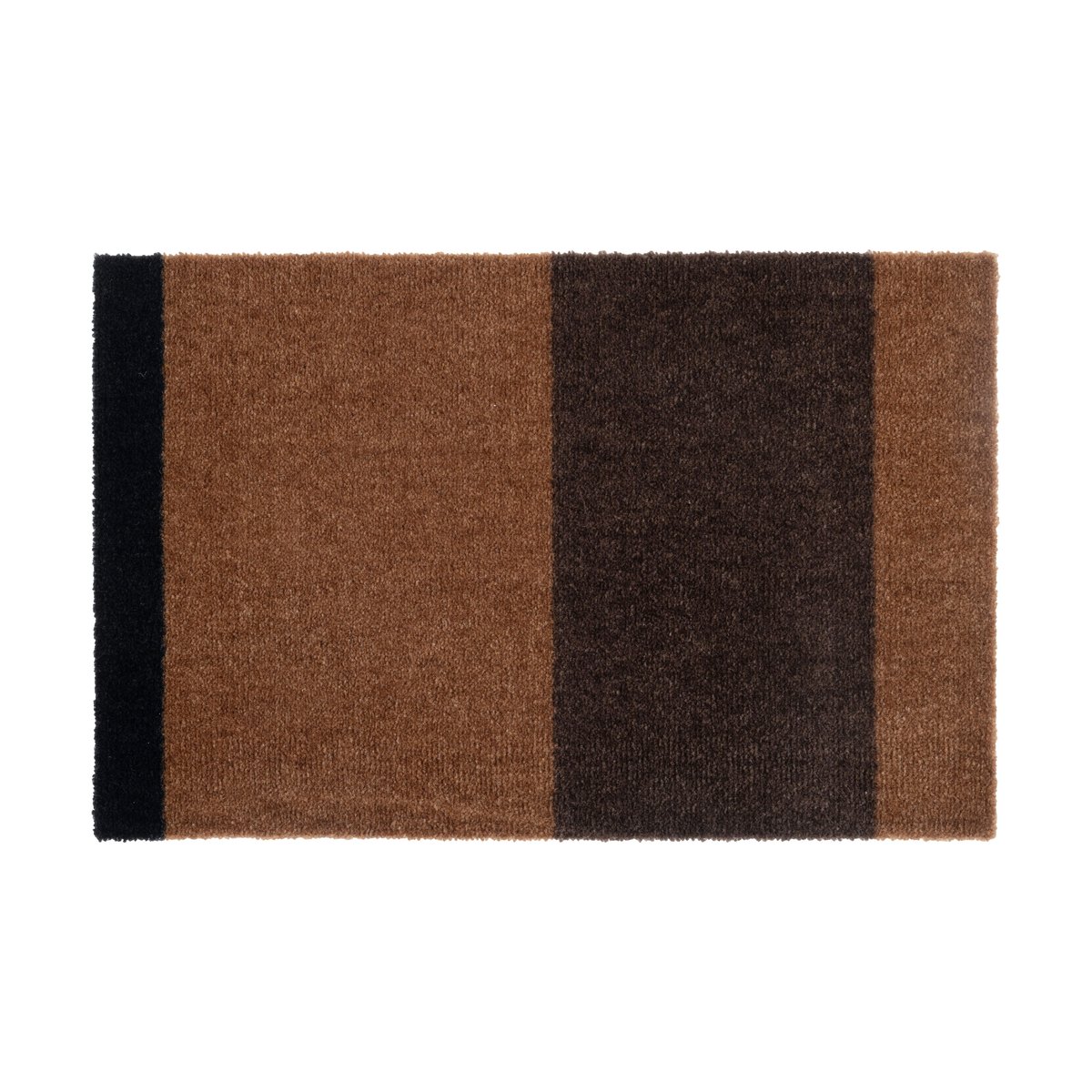 tica copenhagen Stripes by tica vaakasuuntainen ovimatto Cognac-dark brown-black 40×60 cm