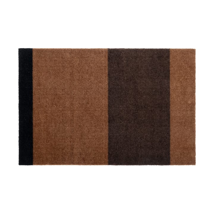 Stripes by tica, vaakasuuntainen, ovimatto - Cognac-dark brown-black, 60x90 cm - Tica copenhagen