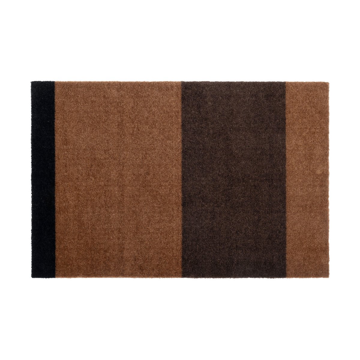 tica copenhagen Stripes by tica vaakasuuntainen ovimatto Cognac-dark brown-black 60×90 cm