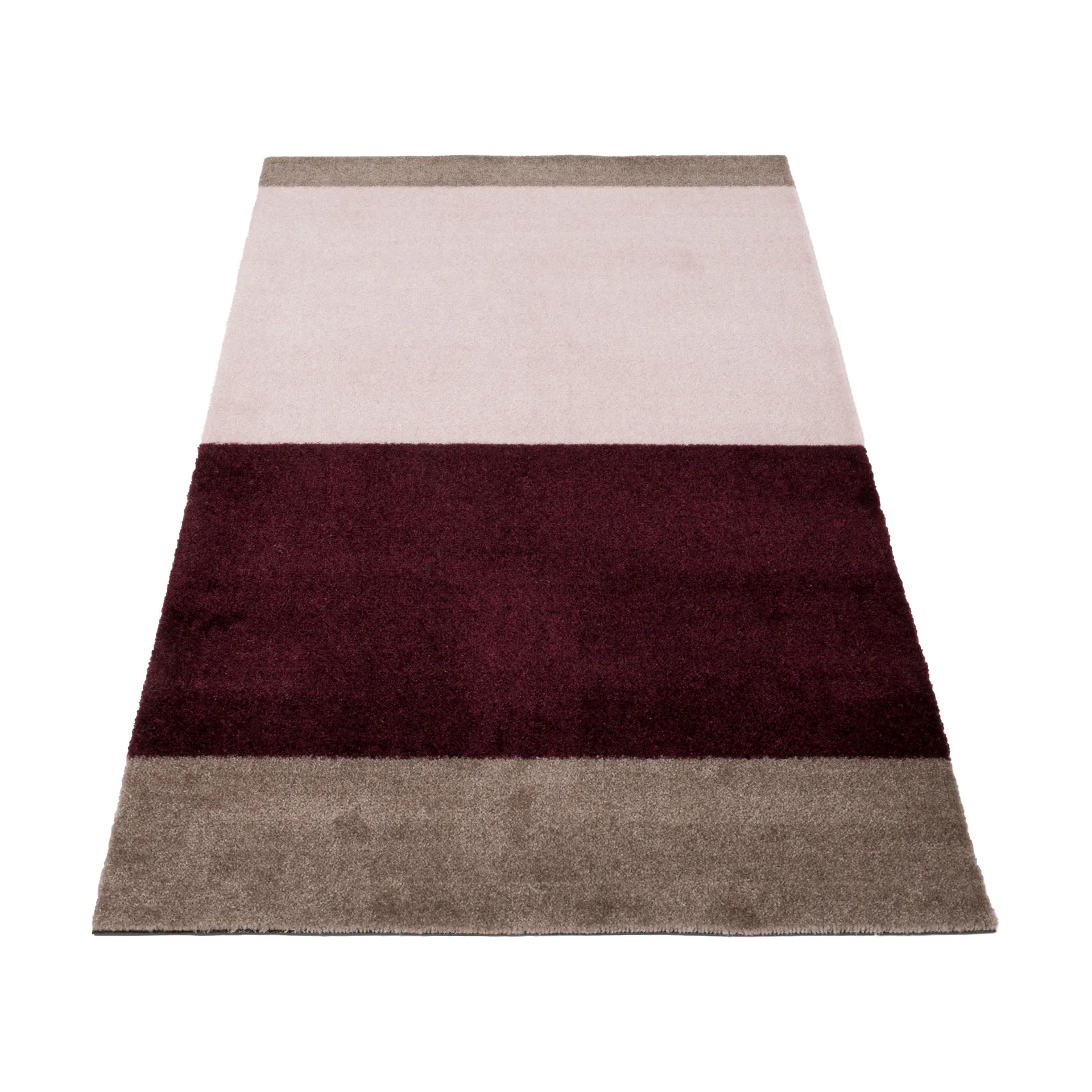 Stripes käytävämatto vaakasuuntainen, Bordeaux-rose-sand, 67x120 cm tica copenhagen
