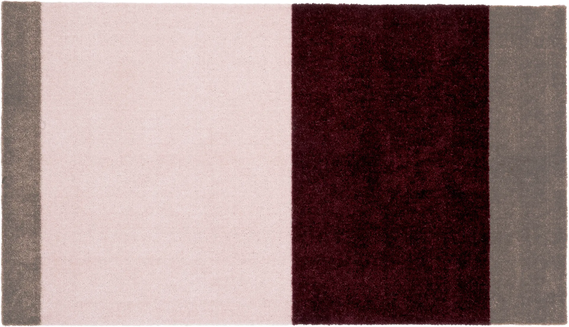 Stripes käytävämatto vaakasuuntainen, Bordeaux-rose-sand, 67x120 cm tica copenhagen