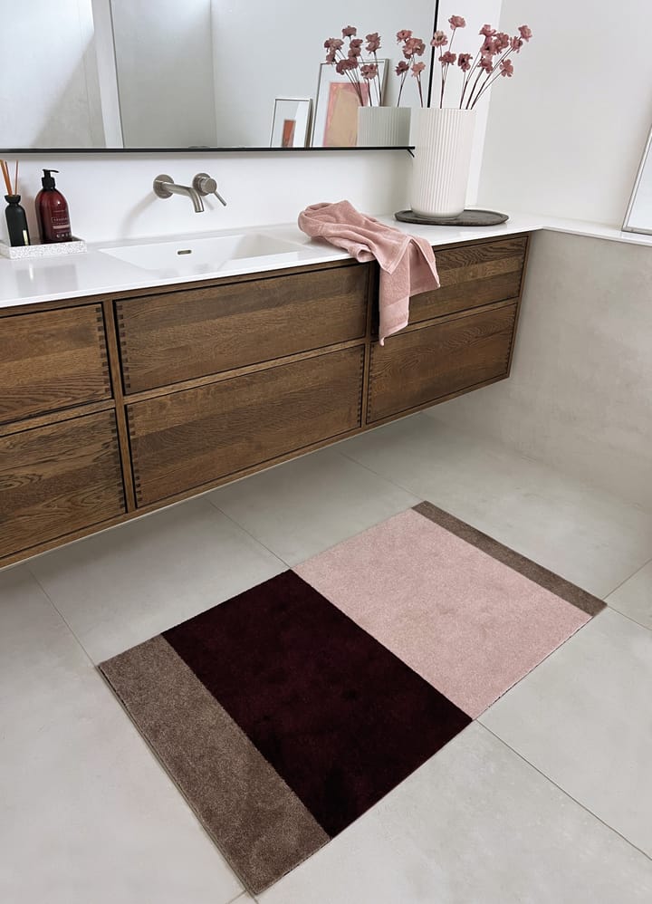 Stripes käytävämatto vaakasuuntainen, Bordeaux-rose-sand, 67x120 cm tica copenhagen