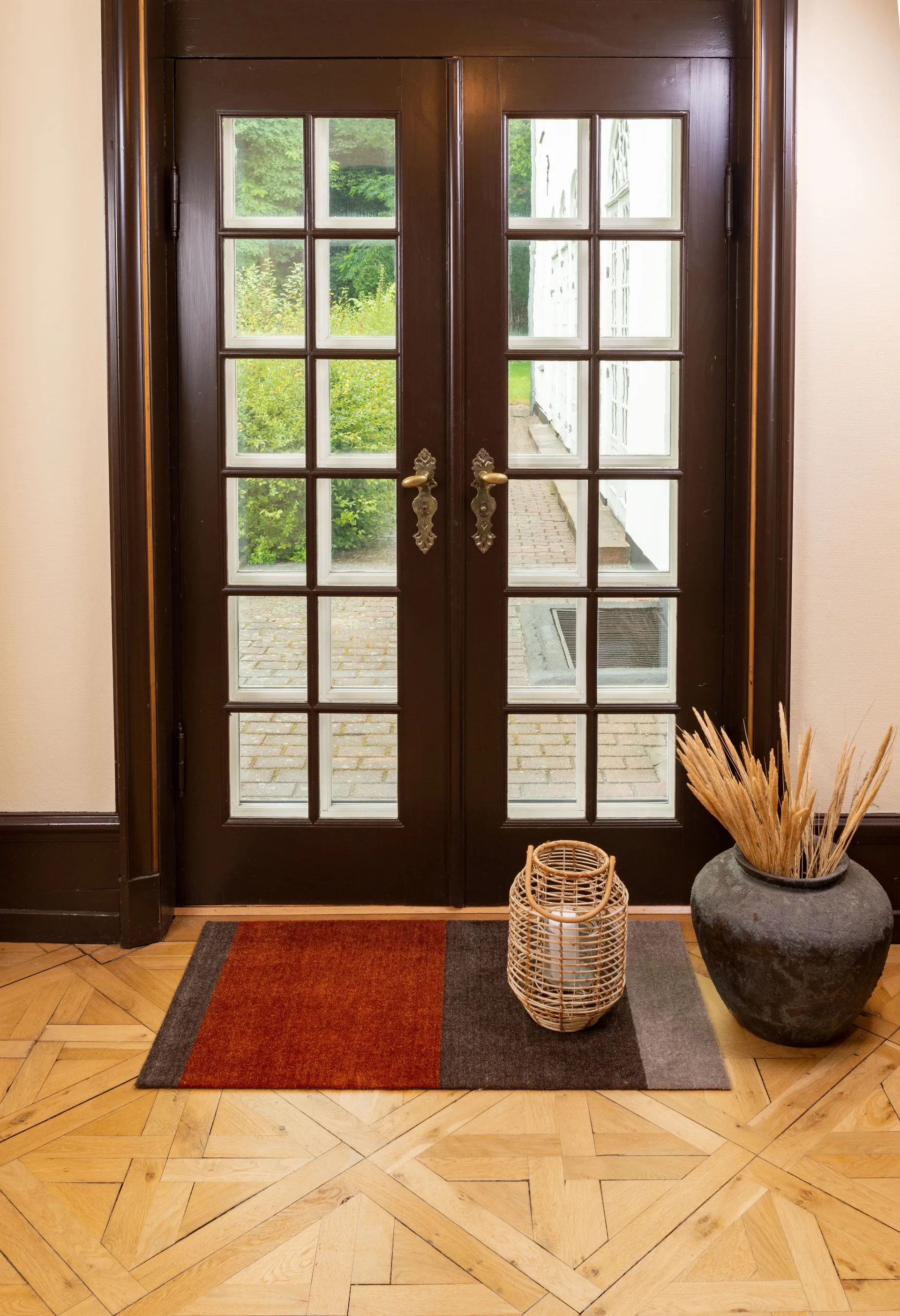 Stripes käytävämatto vaakasuuntainen, Brown-terrakotta, 67 x 120 cm tica copenhagen