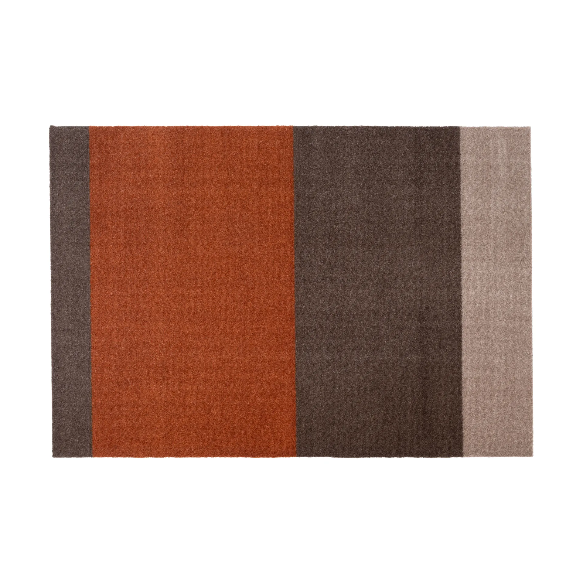 Stripes käytävämatto vaakasuuntainen, Brown-terrakotta, 90 x 130 cm tica copenhagen
