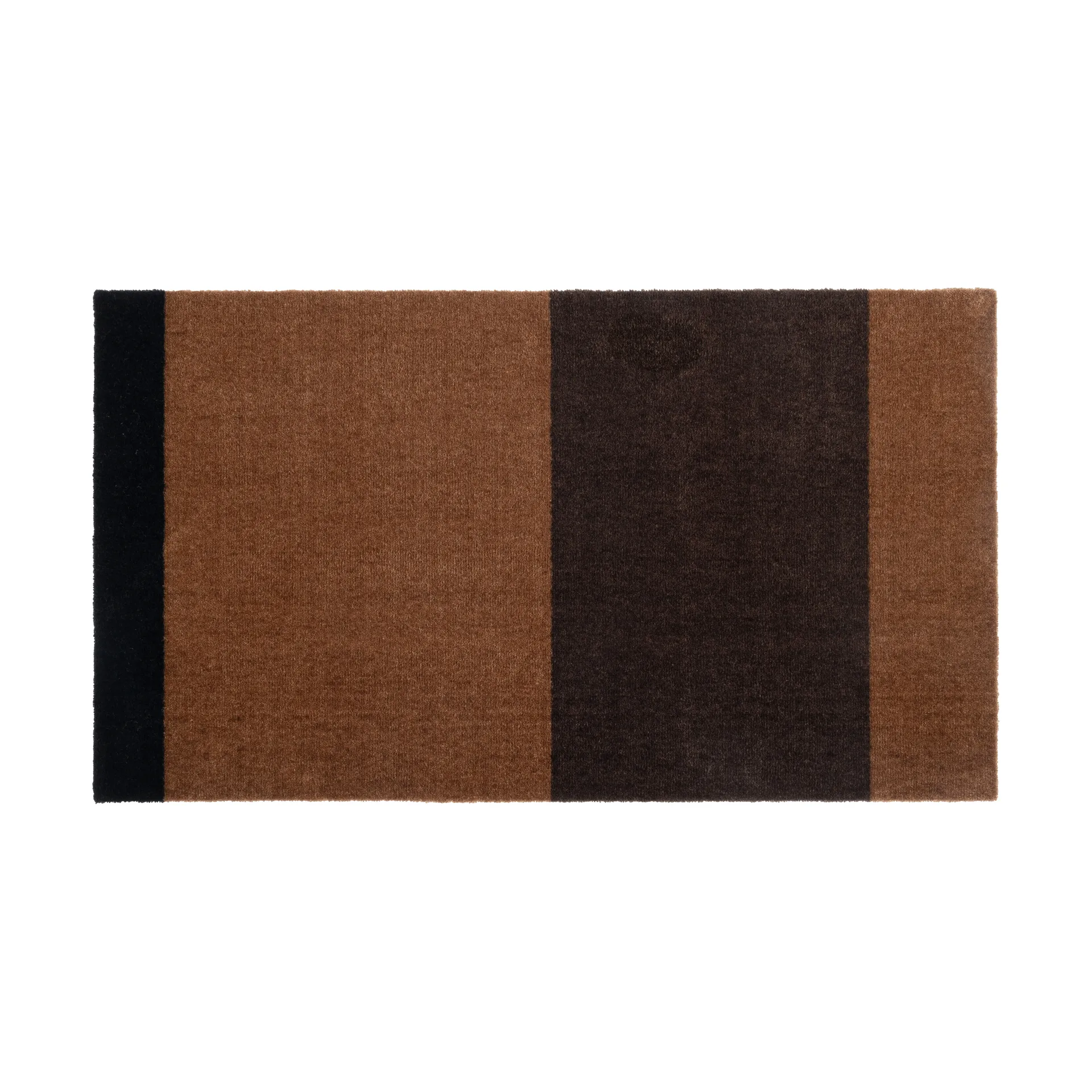 Stripes käytävämatto vaakasuuntainen, Cognac-dark brown-black, 67x120 cm tica copenhagen
