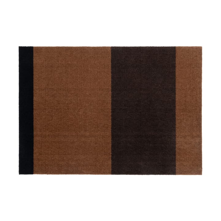 Stripes käytävämatto vaakasuuntainen - Cognac-dark brown-black, 90x130 cm - Tica copenhagen