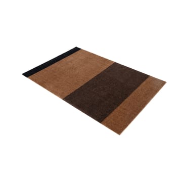 Stripes käytävämatto vaakasuuntainen - Cognac-dark brown-black, 90x130 cm - tica copenhagen