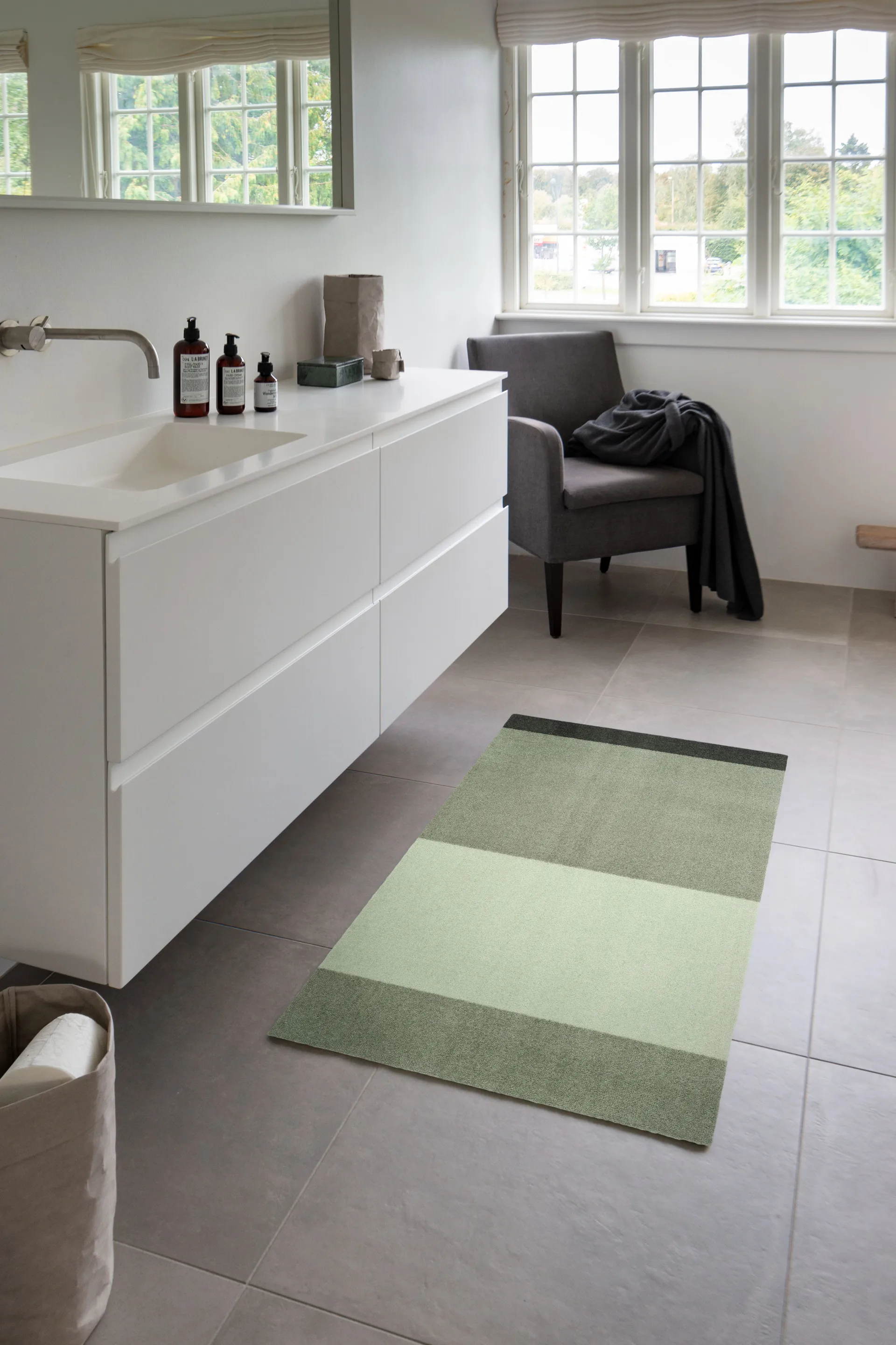 Stripes käytävämatto vaakasuuntainen, Green, 67 x 120 cm tica copenhagen