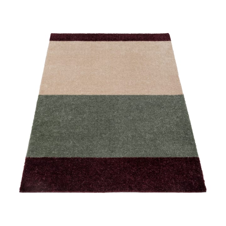 Stripes käytävämatto vaakasuuntainen - Green-ivory-bordeaux, 67x120 cm - Tica copenhagen