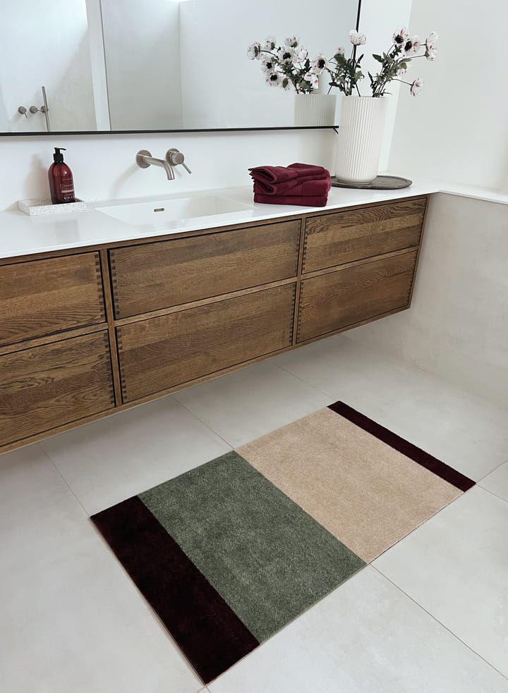 Stripes käytävämatto vaakasuuntainen, Green-ivory-bordeaux, 67x120 cm tica copenhagen