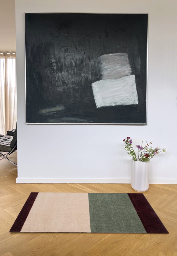 Stripes käytävämatto vaakasuuntainen, Green-ivory-bordeaux, 67x120 cm tica copenhagen