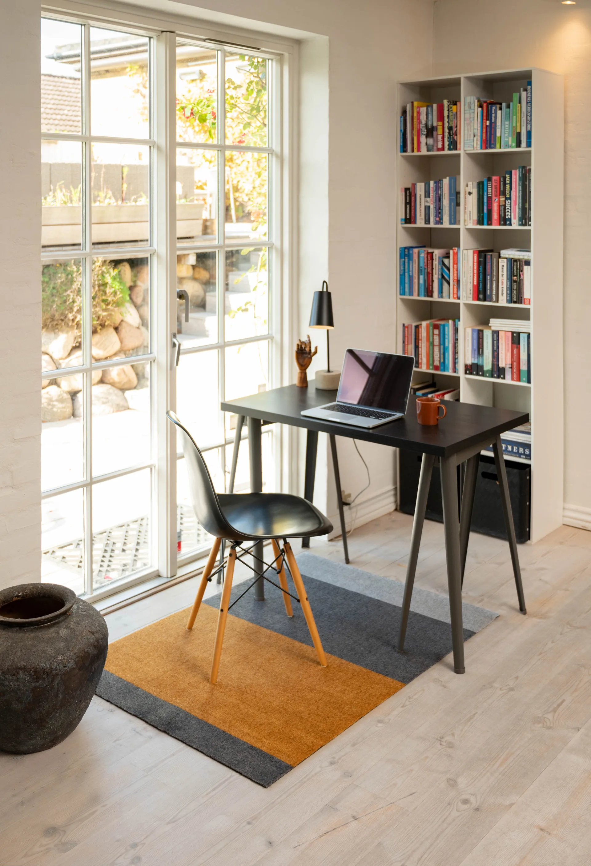 Stripes käytävämatto vaakasuuntainen, Grey-grey-dijon, 90 x 130 cm tica copenhagen