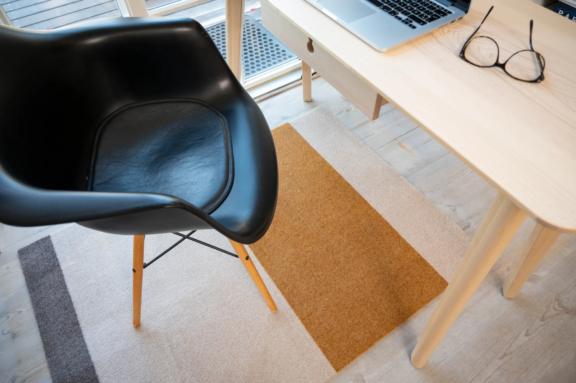 Stripes käytävämatto vaakasuuntainen, Ivory-dijon-brown, 90 x 130 cm tica copenhagen