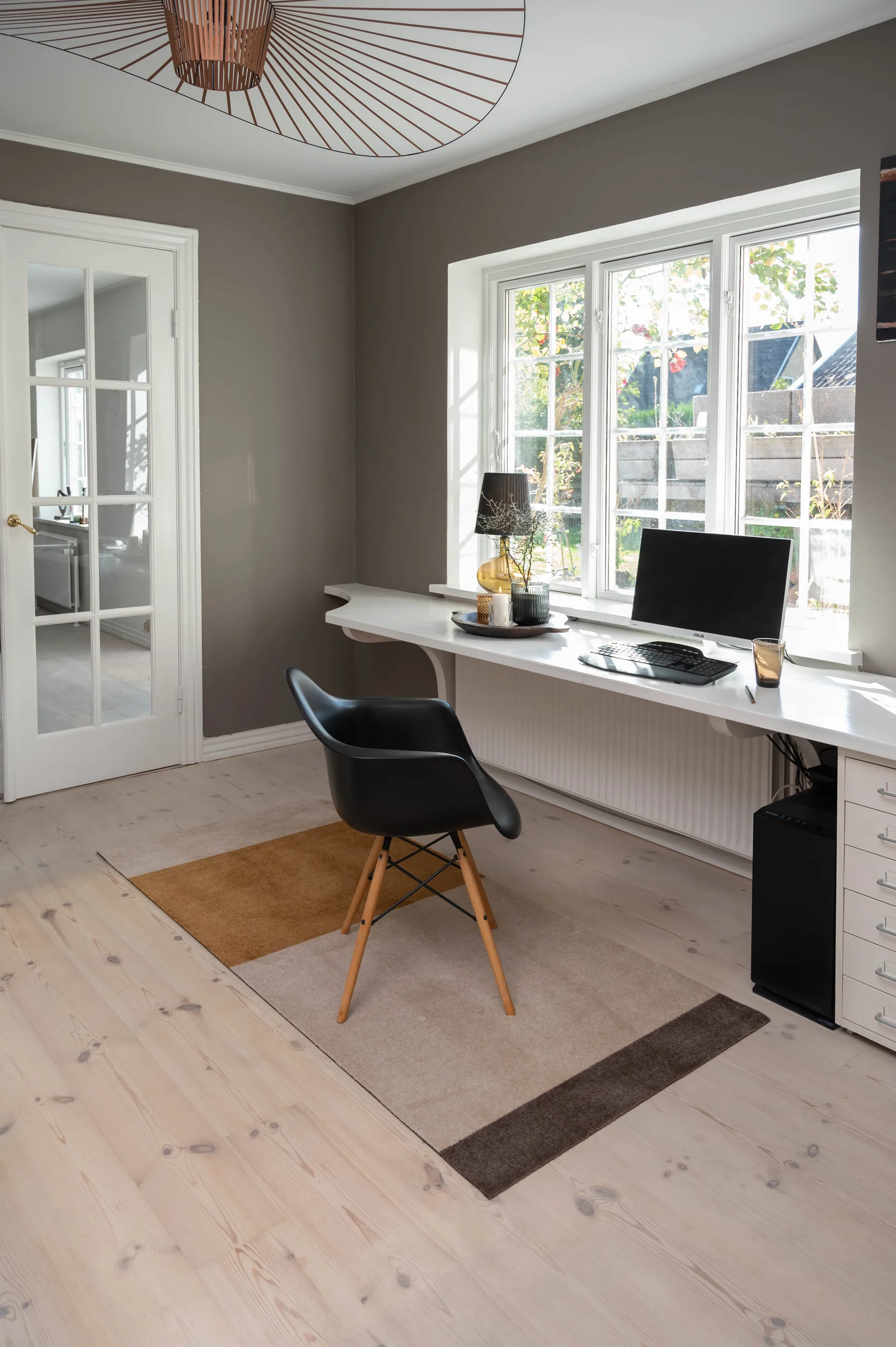 Stripes käytävämatto vaakasuuntainen, Ivory-dijon-brown, 90 x 200 cm tica copenhagen