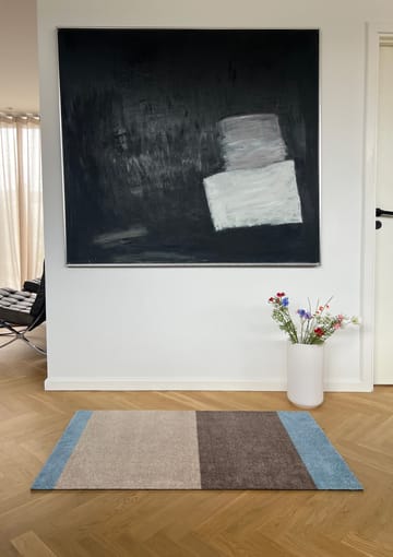 Stripes käytävämatto vaakasuuntainen - Ivory-sand-blue, 67x120 cm - tica copenhagen