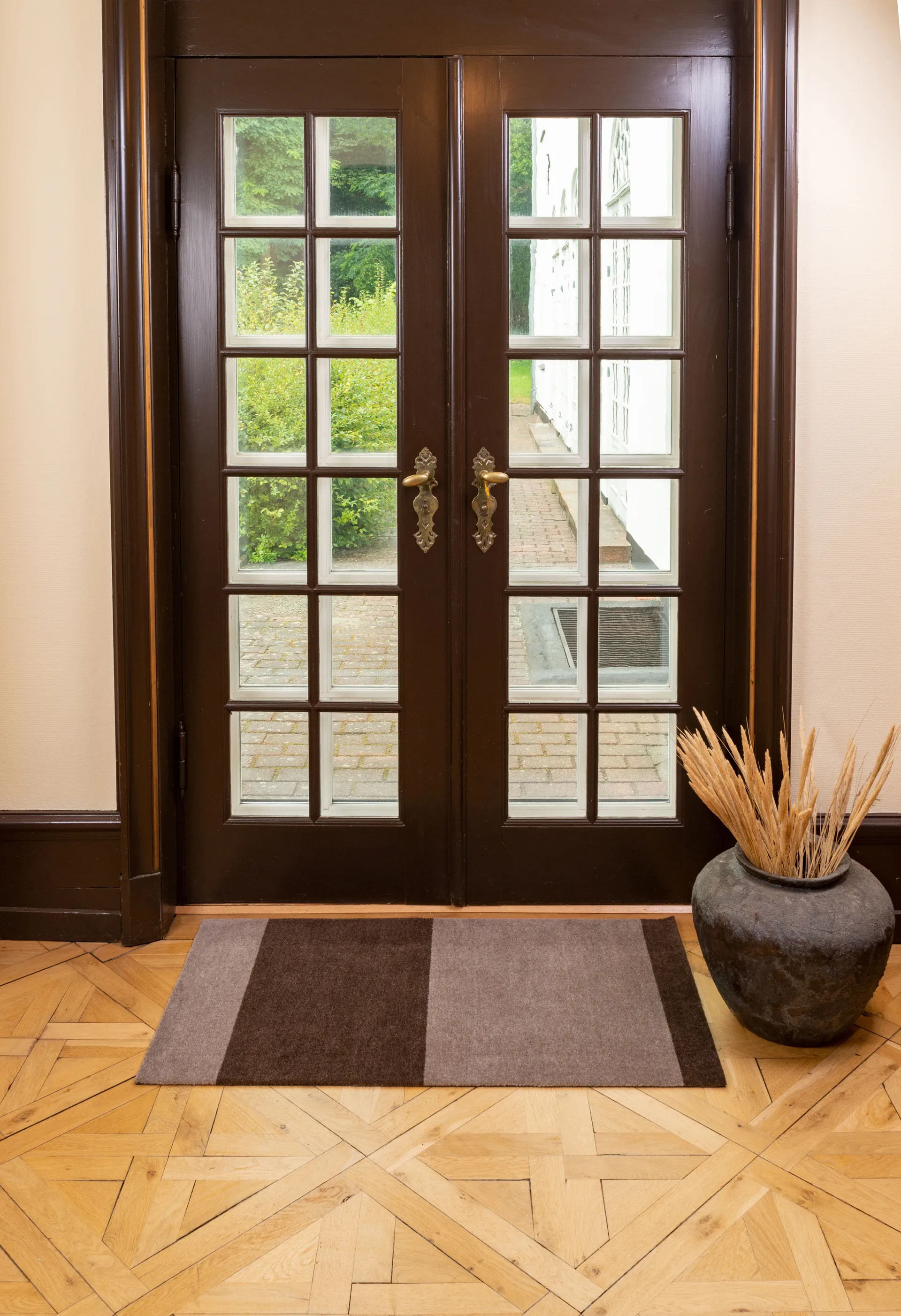 Stripes käytävämatto vaakasuuntainen, Sand-brown, 67 x 120 cm tica copenhagen