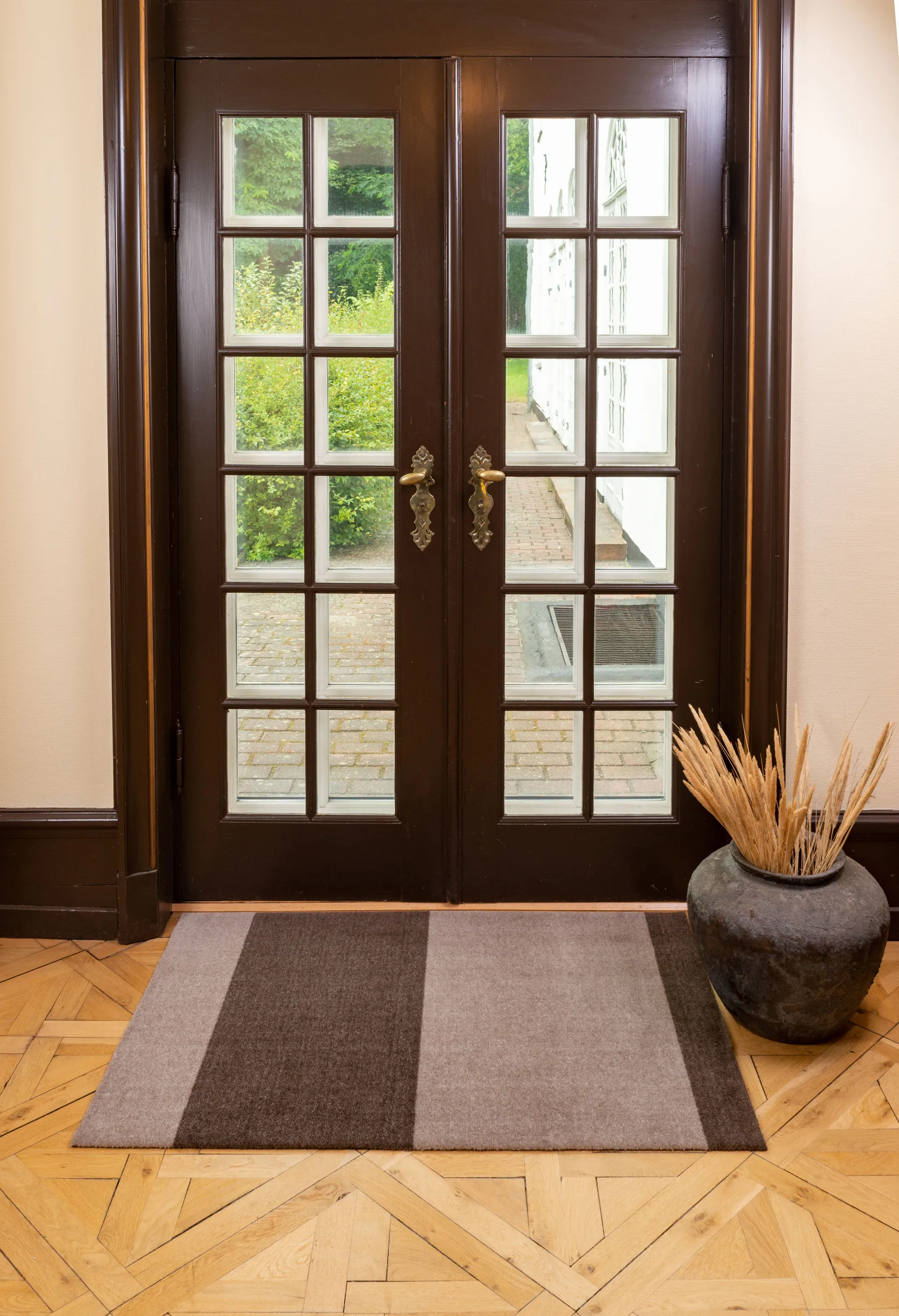 Stripes käytävämatto vaakasuuntainen, Sand-brown, 90 x 130 cm tica copenhagen