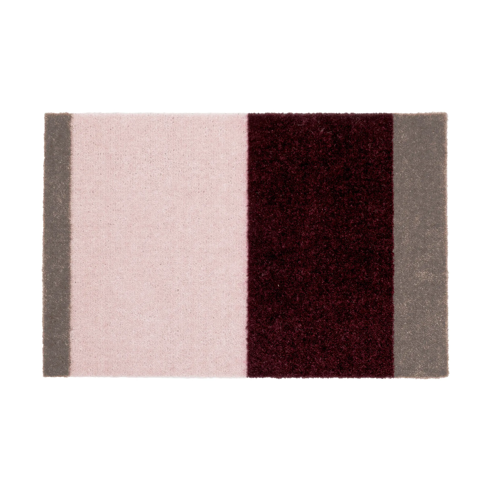 Stripes ovimatto vaakasuuntainen, Bordeaux-rose-sand, 40x60 cm tica copenhagen