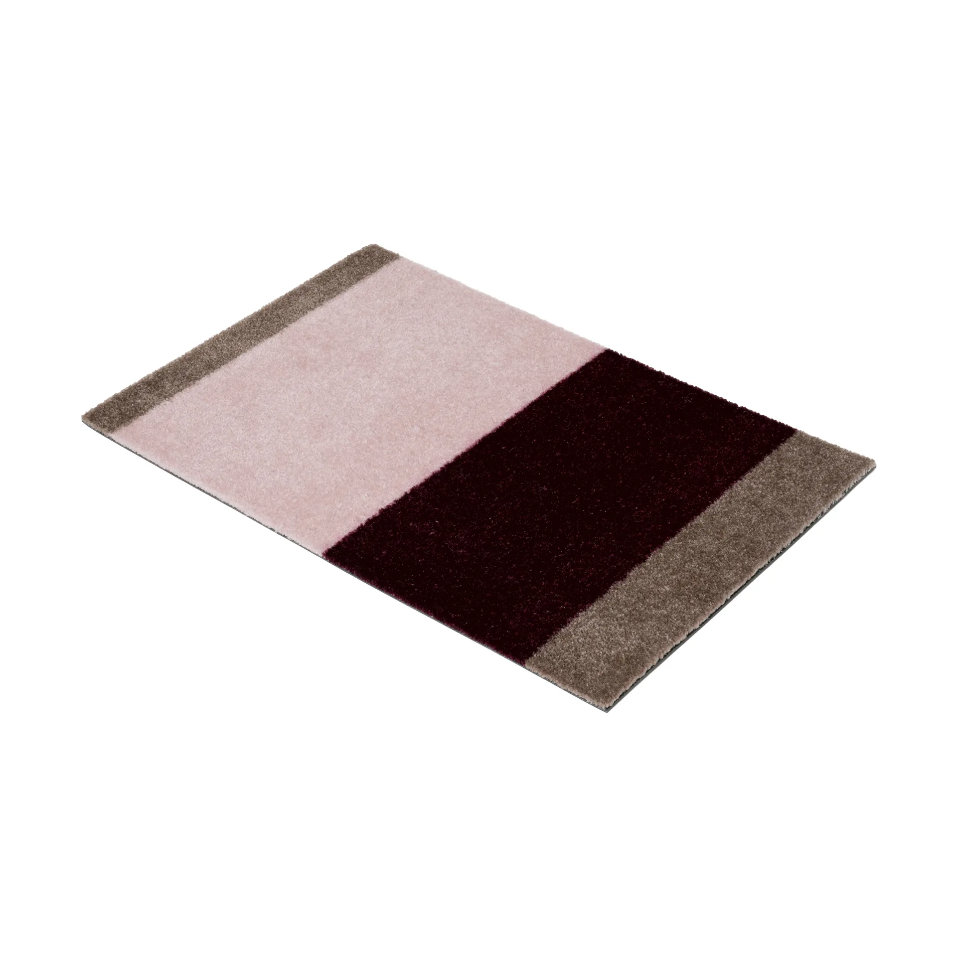 Stripes ovimatto vaakasuuntainen, Bordeaux-rose-sand, 40x60 cm tica copenhagen