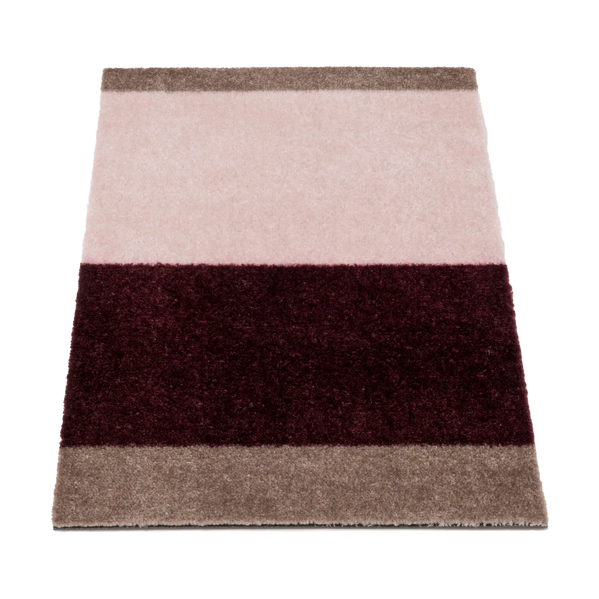 Stripes ovimatto vaakasuuntainen, Bordeaux-rose-sand, 40x60 cm tica copenhagen