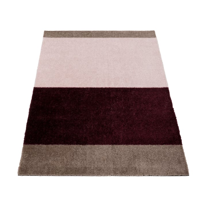 Stripes ovimatto vaakasuuntainen, Bordeaux-rose-sand, 60x90 cm tica copenhagen