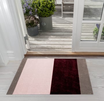 Stripes ovimatto vaakasuuntainen - Bordeaux-rose-sand, 60x90 cm - tica copenhagen