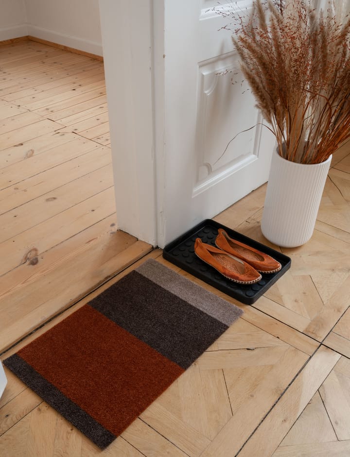Stripes ovimatto vaakasuuntainen, Brown-terrakotta, 40 x 60 cm tica copenhagen