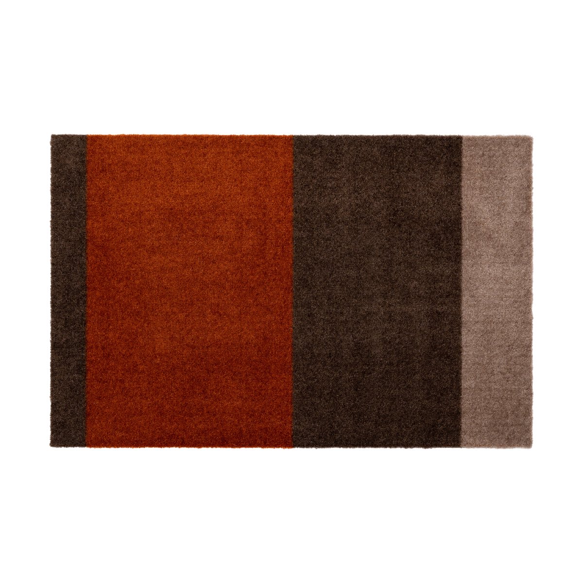 tica copenhagen Stripes ovimatto vaakasuuntainen Brown-terrakotta, 60 x 90 cm