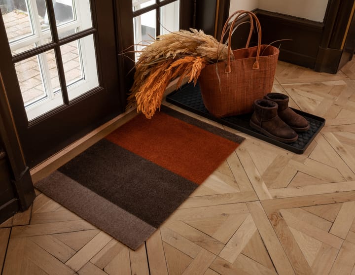 Stripes ovimatto vaakasuuntainen, Brown-terrakotta, 60 x 90 cm tica copenhagen