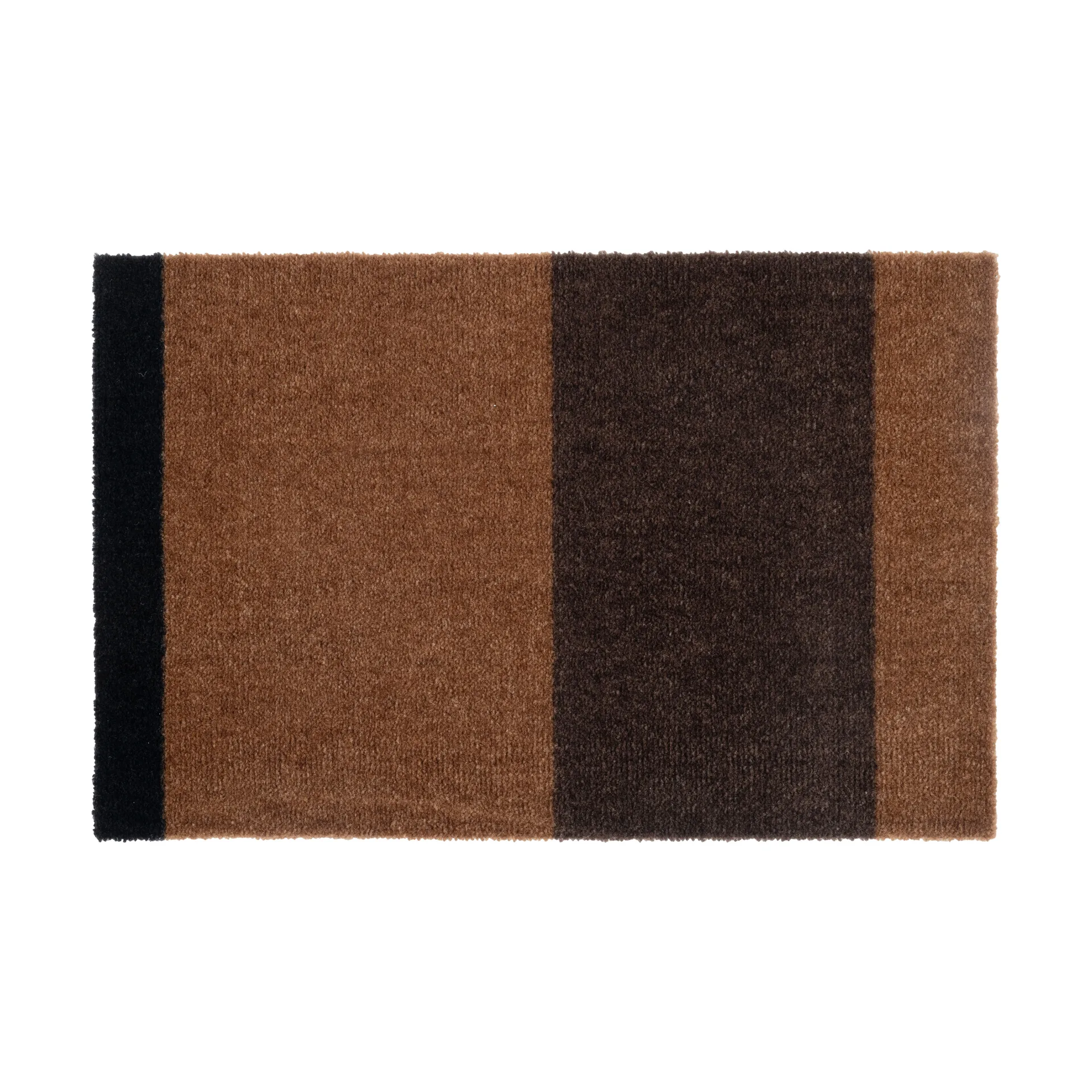 Stripes ovimatto vaakasuuntainen, Cognac-dark brown-black, 40x60 cm tica copenhagen