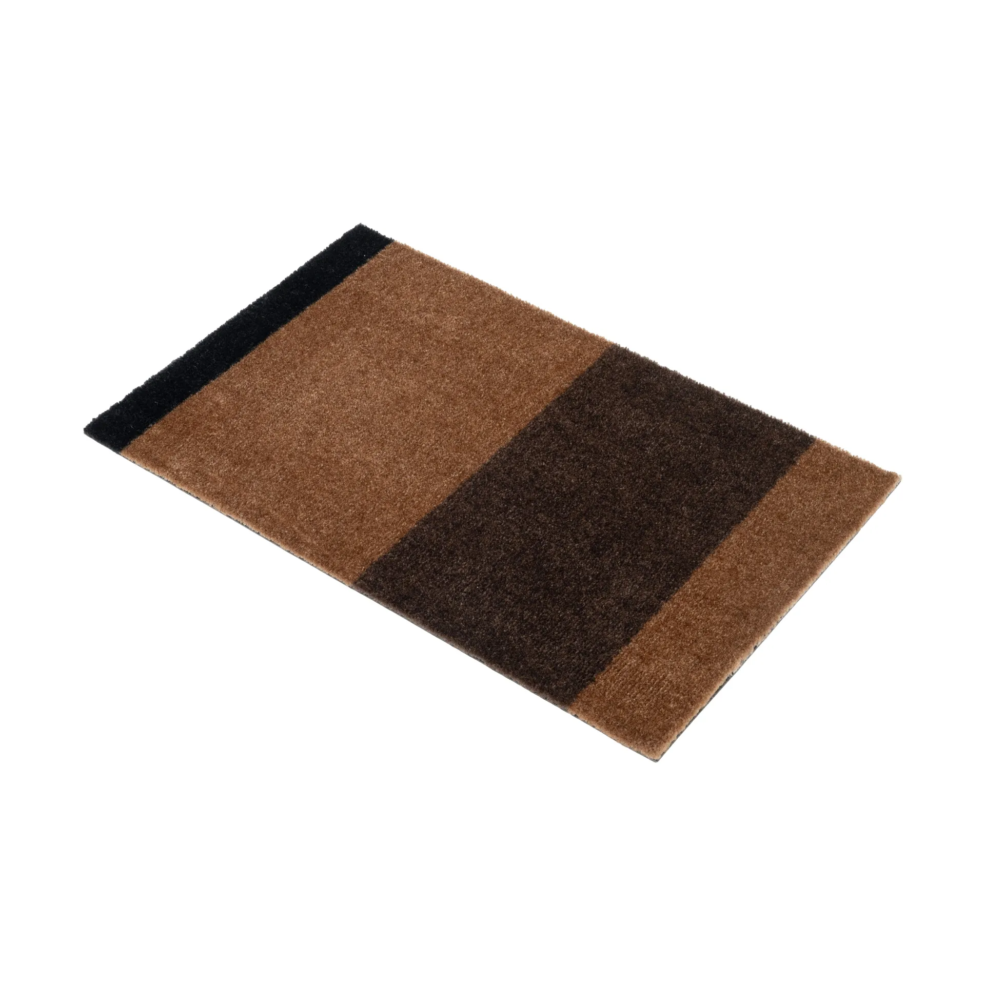 Stripes ovimatto vaakasuuntainen, Cognac-dark brown-black, 40x60 cm tica copenhagen