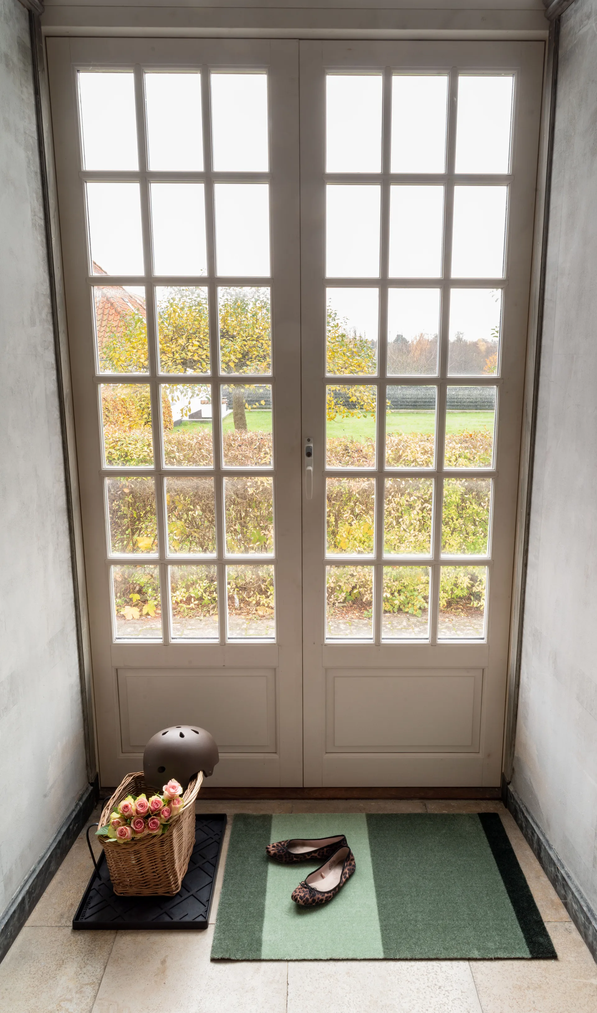 Stripes ovimatto vaakasuuntainen, Green, 60 x 90 cm tica copenhagen